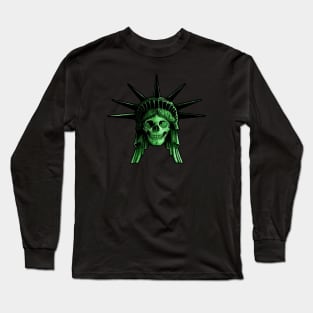 Statue of Liberty Skull Long Sleeve T-Shirt